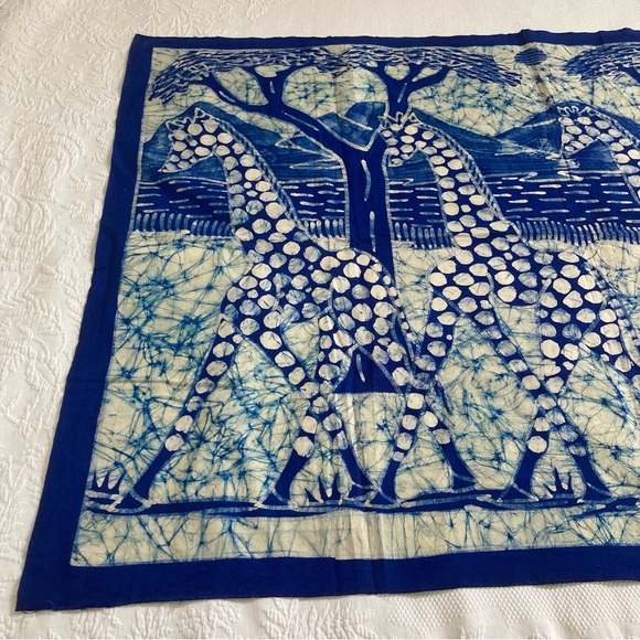 African wax print handmade batik fabric wall hangings lot of 3 - 33” x 45” - Picture 13 of 14